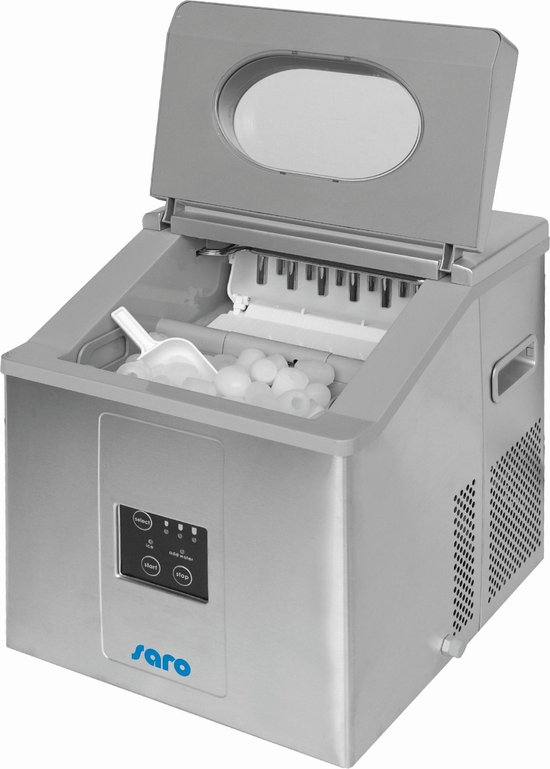 SARO Ijsblokjesmachine - 3 ijskegel maten - 2 jaar garantie - compact professioneel model EB 15 van Saro