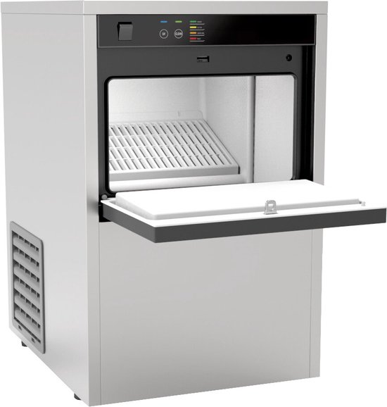 SARO IJsblokjesmachine EB UV20 PRO - 20 kg/24u - RVS - UV-licht hygiëne - Vaste wateraansluiting - Voor horeca - Bestel nu! van Merkloos