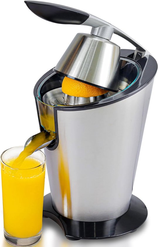 SAVI® Citruspers electrisch - Citruspers - Sinaasappelpers - Zilver - ‎20cm x 20cm x 31cm; 1,8 kg