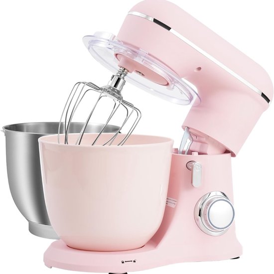 SAVI® Mixer met mengkom - Mixer - Mixer met mengkom keukenmachine - Roze - ‎22cm x 36cm x 33cm van Merkloos