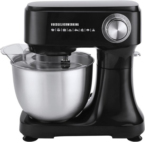 SAVI® Mixer met mengkom - Mixer - Mixer met mengkom keukenmachine - Zwart - 10cm x 28cm x 32cm van Merkloos