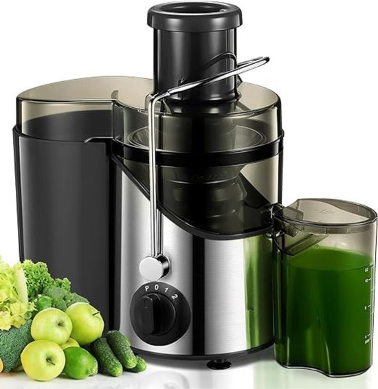 SAVI® Sapcentrifuges groenten en fruit - Sapcentrifuges - Slowjuicer - Zwart - 30cm x 20cm x 18cm van Merkloos