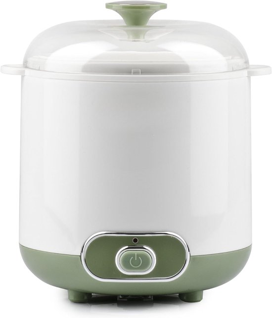 SAVI® Yoghurtmaker - Citruspers - Ijsmachine - Wit/Groen - ‎19cm x 17cm x 22cm van Merkloos