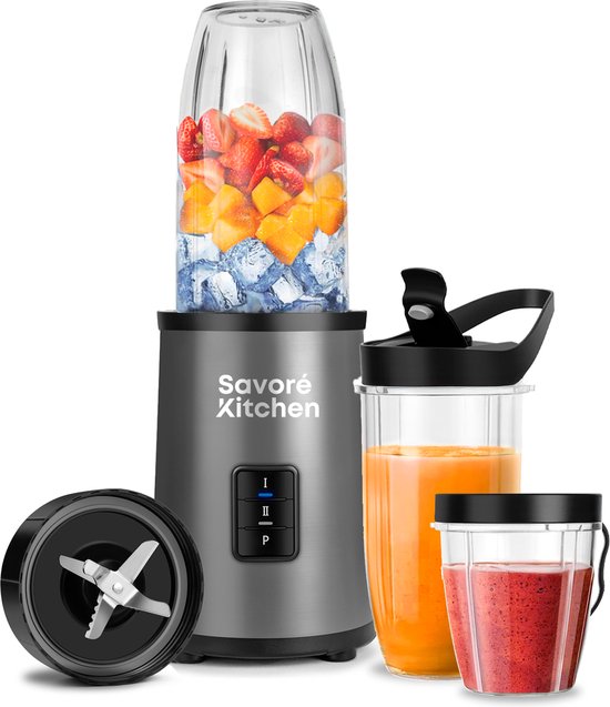 Savoré Kitchen Blender Pro+ NutriPower - Blender to Go - Smoothie Maker - 2 Bekers van Savoré