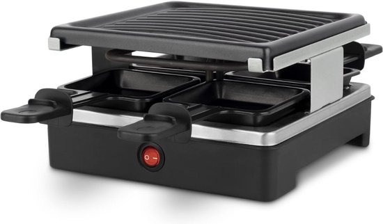 SCH® Gourmetstel 4 personen - Gourmetstellen - Gourmet - Zwart - 22cm x 22cm x 12cm