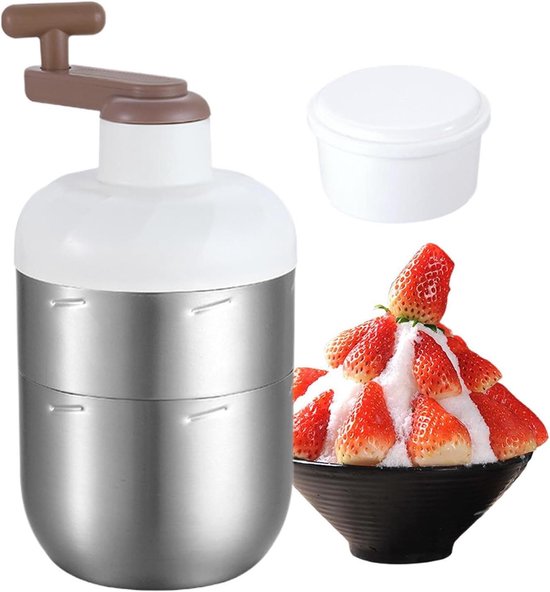 Schaafijsmachine Handmatig - IJsmachine Sneeuw - Zelf IJs Maken - Roestvrijstalen Snijder - 26 x 13 x 13 cm - Zilver