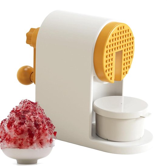 Schaafijsmachine Handmatig - IJsmaker Crusher - Feestjes Organiseren - Roestvrijstalen Snijder - 233 x 133 x 233 cm - Wit