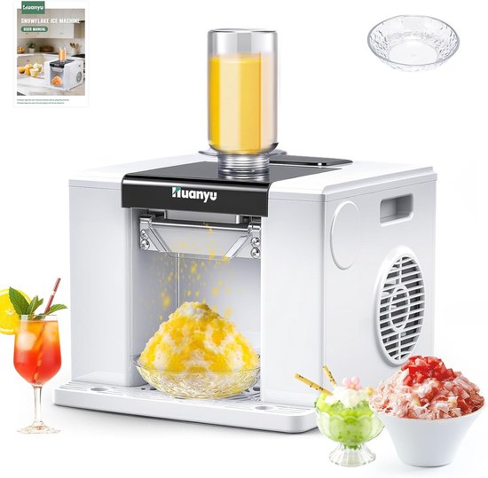 Schaafijsmachine - IJsmachine - Zomerse Drankjes - Snel Fijne IJsschilfers - 48x47x43 cm van Merkloos