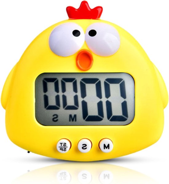 Schattige Cartoon Dieren Digitale Countdown Timer met LCD Display en Magnetische Bevestiging voor Koken en Bakken, Ideaal voor Kinderen en Keukenaccessoires van Merkloos