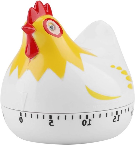 Schattige Mechanische Kooktimer in de Vorm van een Kippetje voor Keuken en Huishoudelijke Decoratie, Tijdwaarschuwing en Kookhulp van Merkloos