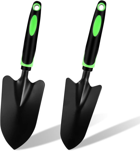 Schep-spade-tuinschep-twee tuinspades - Kleine tuinspade - Stalen fabriekspade - Plantspade - Kleine spade - Strandspade Kleine tuinspade voor planten en verplanten - Zwart van SCH®