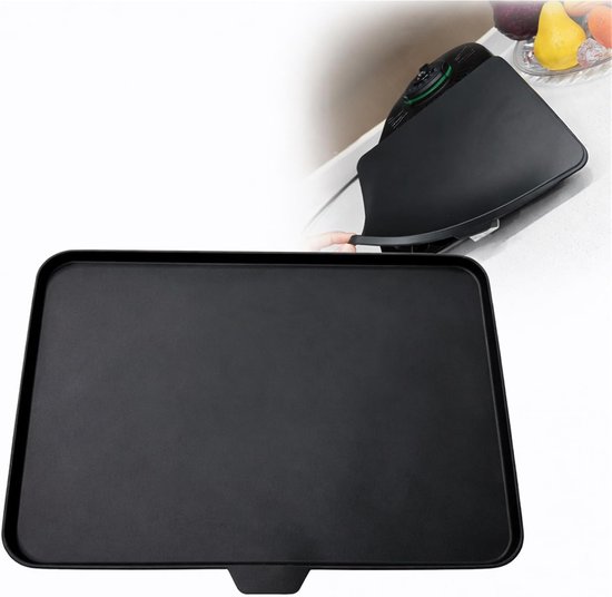 Schermprotector Keukenrobot - Keukenmachine Accessoire - Keukenapparaat Beschermen - Met Spatelhouder - 24.7 x 18.2 cm - Zwart