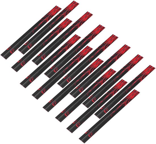 Schietuitrusting Pijlwraps Sticker Cool Universeel arrow wraps archery voor liefhebbers van boogschieten(Skull red) pfeil wraps Waffenschaftzubehör