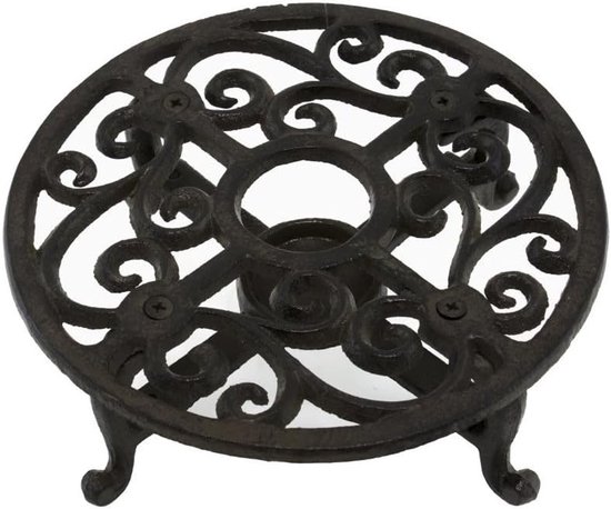 Schotelwarmer Gietijzer - Theepot warmer - Thee warm houden - Robuust materiaal - Ø 18.5 cm - Bruin