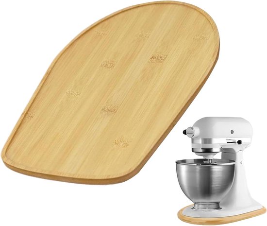 Schuifmat Keukenmixer - Glijplank Mixer - Bakken en Mixen - Aanrechtbeschermend - 356 cm - Houtkleur