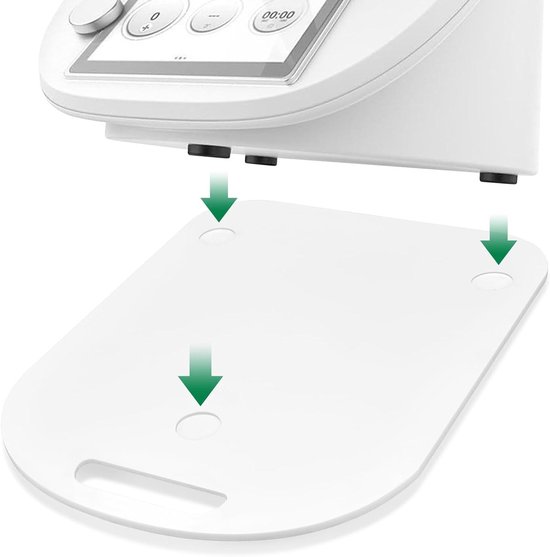 Schuifplank Keukenmachine - Glijplank Thermomix - Apparaat Verplaatsen - Met Handgreep - 37.4 cm - Transparant