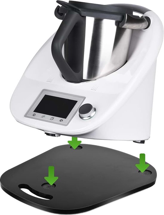 Schuifplank voor Thermomix TM6 TM5, 8 mm rolplank Thermomix TM6 TM5 met wielen en handgreep, glijplank voor Thermomix TM5 TM6, moeiteloos verplaatsen, rolplank, onderbed, voor Thermomix, van acryl