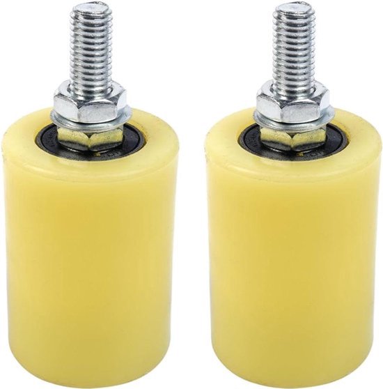 Schuifpoortgeleiderollen - Poortrollen - 2 stuks - Zwart - 50x70mm - Schuifrolpoorten - Geleiderollen - Geschikt voor alle modellen. van Merkloos