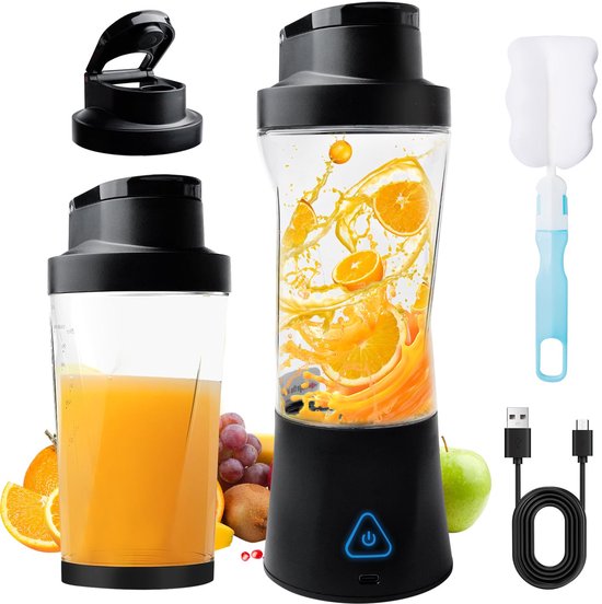 Selbro® Smoothiemaker, 700 ml draagbare smoothiemixer met 6 messen, USB oplaadbare miniblender voor smoothies, shakes en proteïneshakes, krachtig, blender voor op reis, op kantoor, op de camping en thuis van Merkloos