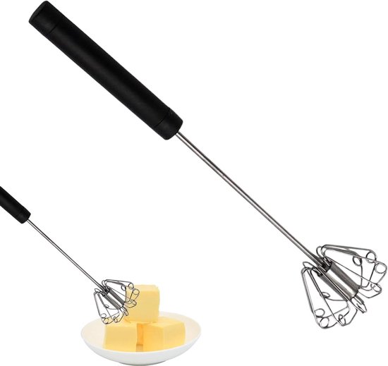 Semi-automatische Garde - Handmixer Keuken - Beslag Maken - Roestvrij Staal - 26 cm - Zwart