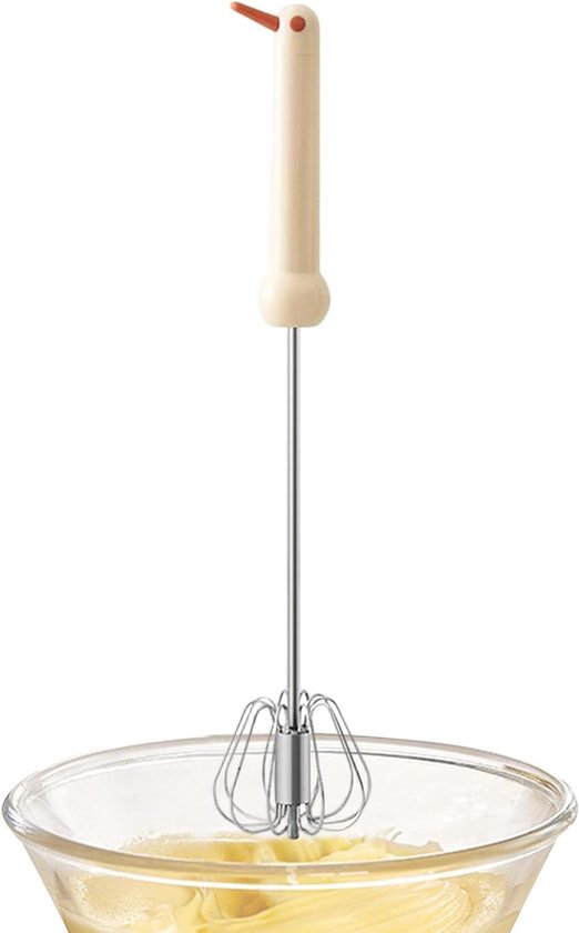 Semi-automatische mixer - Keuken garde - Snel kloppen - Draadloos ontwerp - 34 cm - Crèmekleurig