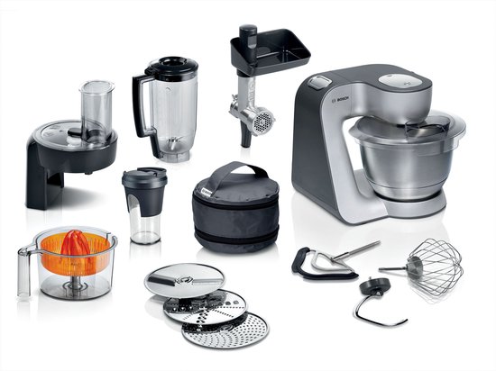 Serie 4 Keukenmachine MUM 5 1000 W Zilver, Donker zilver van Bosch