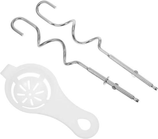 Set Mixer Accessoires voor Keuken, Deeg Kneedhaak, Handmixer Onderdelen, Vervangingen en Keukenhulpmiddelen van RVS