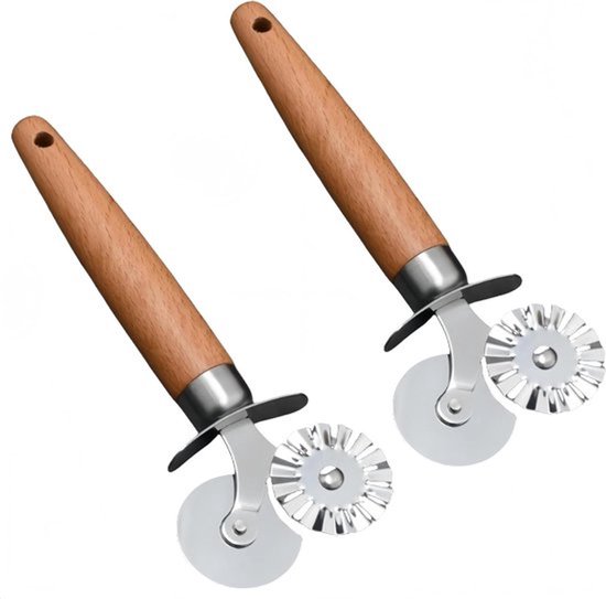 Set pastaaccessoires - roestvrije pastasnijders voor ravioli