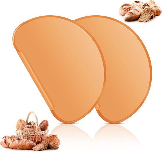 Set van 2 deegschrapers en deegkaarten, ideaal voor het snijden en vormen van koekjesdeeg, bakaccessoires, niet-slip silicone, geschikt voor de meeste mengkommen van Merkloos