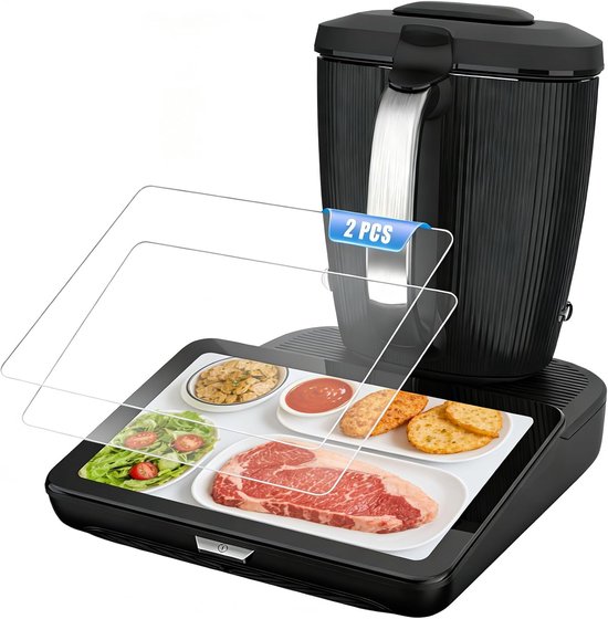 Set van 2 displaybeschermfolies voor Thermomix TM7, zeer transparant, onbreekbare en krasbestendige beschermfolie, anti-vingerafdrukdesign, accessoires voor Thermomix TM7-schermen