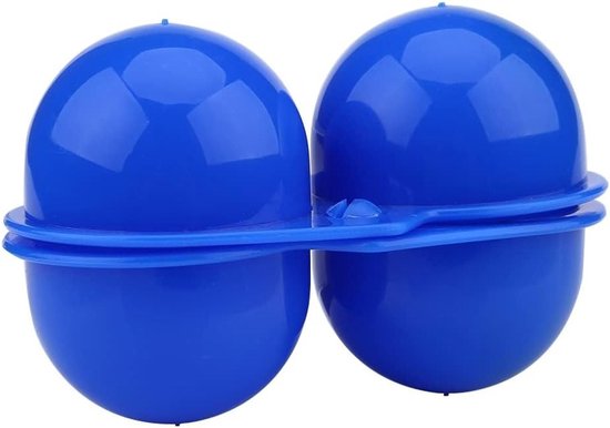 Set van 2 Draagbare Eieren Dozen voor Keuken, Camping en Picknick - Blauw, Ideaal voor Reizen en Opbergen