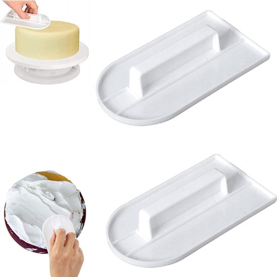 Set van 2 fondant cake gladmakers en polijsters, ideaal voor marsepein en suikerpasta, perfect voor thuisgebruik in de keuken van Merkloos