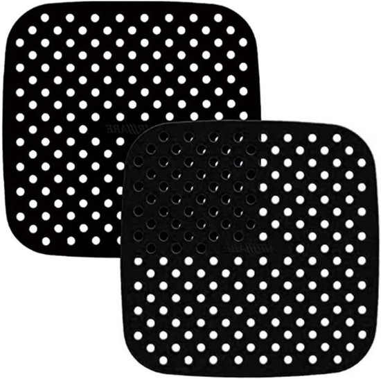 Set van 2 Herbruikbare Silicone Matten voor Airfryer - Vierkante, Antikleef en Duurzame Keukenaccessoires