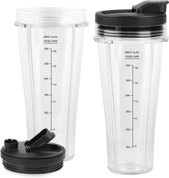 Set van 2 mixerbekers - 710 ml - Voor Blender & Mixer - Vervangstukken voor keukenmachine - Kwalitatieve materialen van Ninja