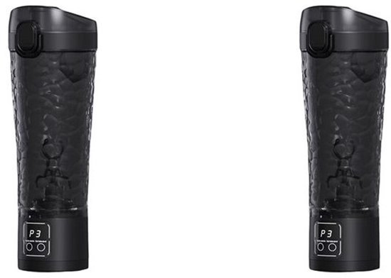 Set van 2 premium blenders, inclusief koffiemok, draagbare blenders, USB oplaadbaar, automatische blenders voor sport en fitness