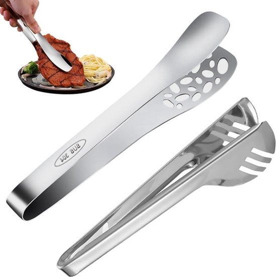 Set van 2 roostvrije spaghettitangen Allecto Plus