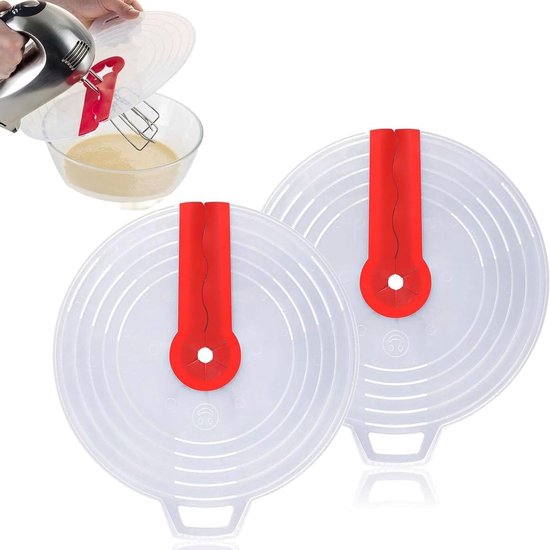 Set van 2 Spatdeksels voor Kom en Mixer, Universele Splash Guard, 31 × 34 cm, Keukenaccessoires, Bescherming tegen Spatten, Eenvoudig te Reinigen