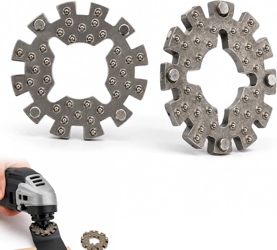 Set van 2 Universele Adapters voor Oscillerende Zaagbladen, Compatibel met Multitools en Elektrisch Gereedschap, Ideaal voor Bosch en Makita