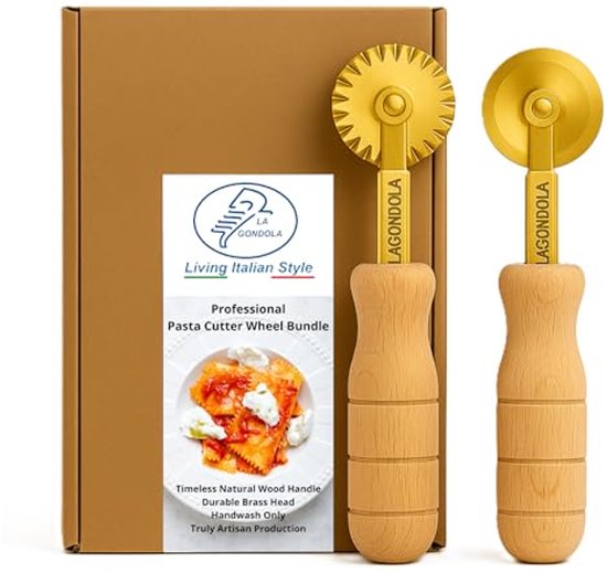 Set van 2 Zelfgemaakte Pastasnijders - Voor Perfecte Pasta Thuis van Merkloos