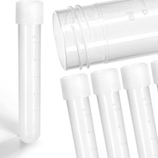 Set van 25 Centrifugebuizen met Schroefdop, 13 ml, Autoclaveerbaar Polypropyleen van Merkloos