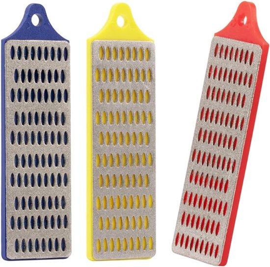 Set van 3 Diamant Slijpstenen voor Keuken, Ideaal voor Fijnslijpen, Schuren en Polijsten