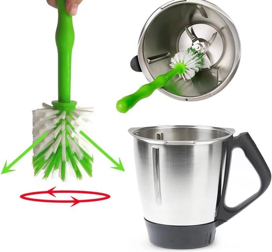 Set van 3 reinigingsborstels voor keukenmachine Thermomix TM6, TM5, TM31, TM21, voor messen, bekers en andere accessoires