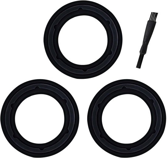 Set van 3 Sealing Rings - Vervangingsring voor Knife Seal - Monsieur Cuisine Connect - Accessoires voor Food Processor met Schoonmaakhandschoen van Merkloos
