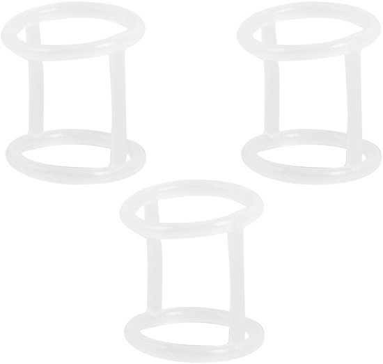 Set van 3 siliconen afdichtingsringen voor ijsmachine, 29 mm buitendiameter, voorkomt smaakafgifte, eenvoudig te reinigen en duurzaam in gebruik van Merkloos