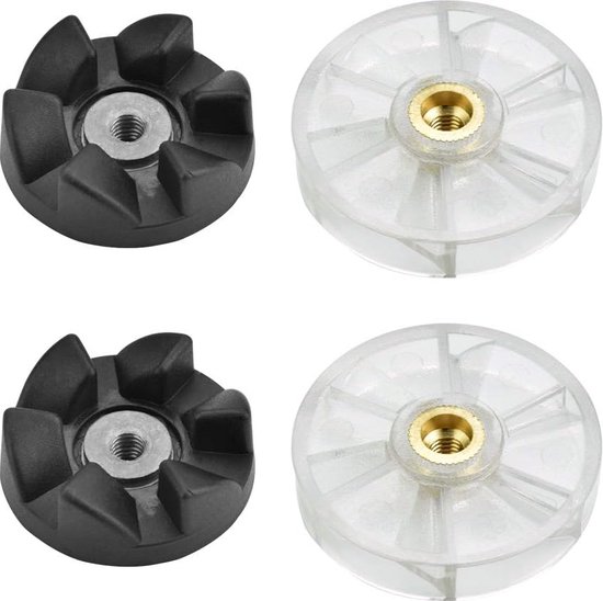 Set van 4 rubberen mixerkoppelingen - tandwielkoppelingen - voor Nutribullet mixervervangingsset - Vervangende onderdelen Geschikt voor 600w en 900w - voor mixer-Kleine kop - Blenderaccessoire - Voor Onderweg van Tritan.