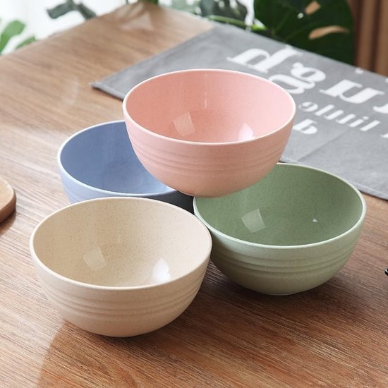 Set van 4 Soepkommen, 700 ml - Lichtgewicht, Breukbestendig, Vaatwasser- en Magnetronbestendig, Ideaal voor Soep, Salades en Fruit