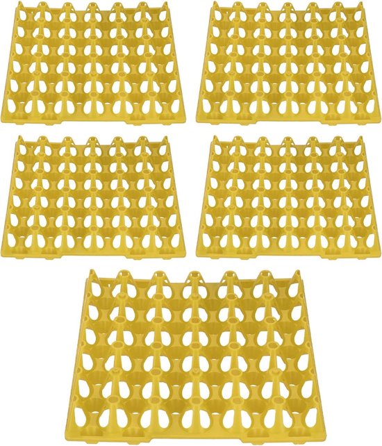 Set van 5 Eivormige Platen voor Pluimvee, Tuinaccessoires en Eieren Opslag met 30 Cellulaire Compartimenten van Merkloos