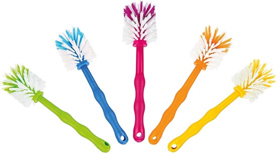 Set van 5 spoelborstels voor Thermomix | Reinigingsborstel voor mixers, robuuste borstel met nylon borstelharen