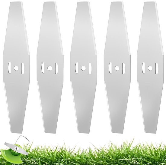 Set van 5 vervangende metalen trimmerbladen 150 mm voor grasmaaier