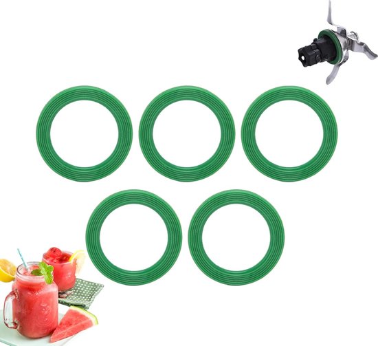 Set van 5 vervangende O-ringen en pakkingen Geschikt voor Vorwerk Thermomix TM5 en TM6 blenders; vervangende mengkommen voor keukenmixers (messen niet inbegrepen).